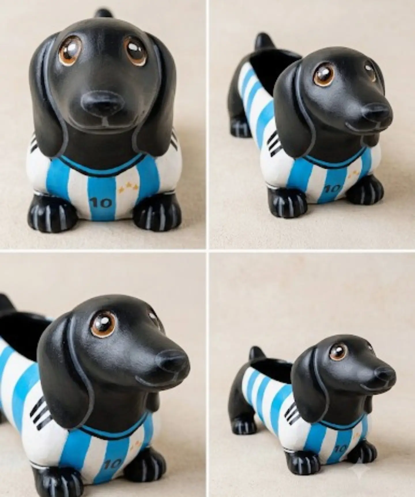 Maceta perro salchicha de la selección argentina